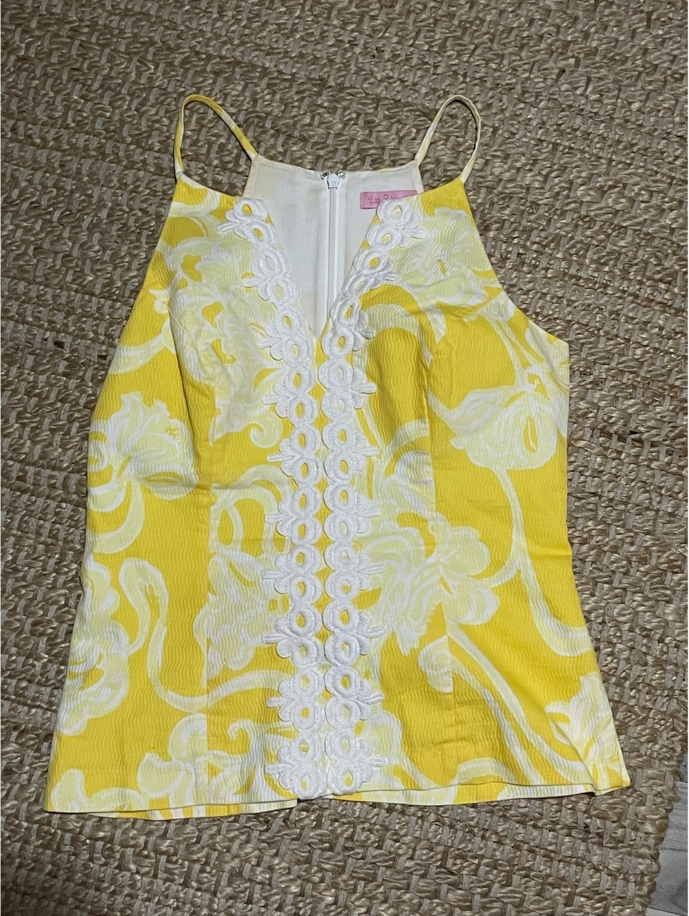 Lilly Pulitzer Yellow Floral Cami Top – Size 8